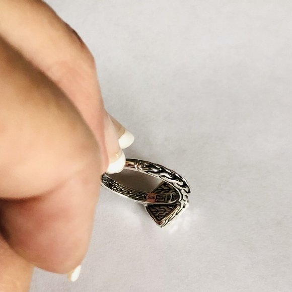 Brand New w/Tag John Hardy Sterling Silver Classic Chain Hammered Ring Size 7 - Picture 11 of 11